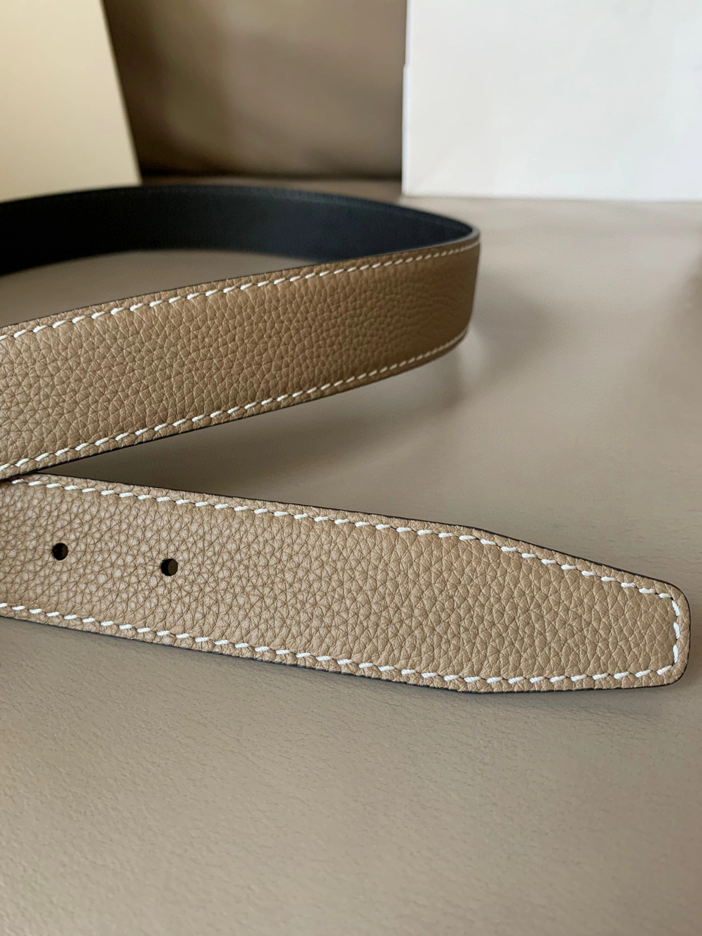 Barbara-- E619Z20X04-2739 reversible Calfskin 3.2cm item:D-S000A2099R